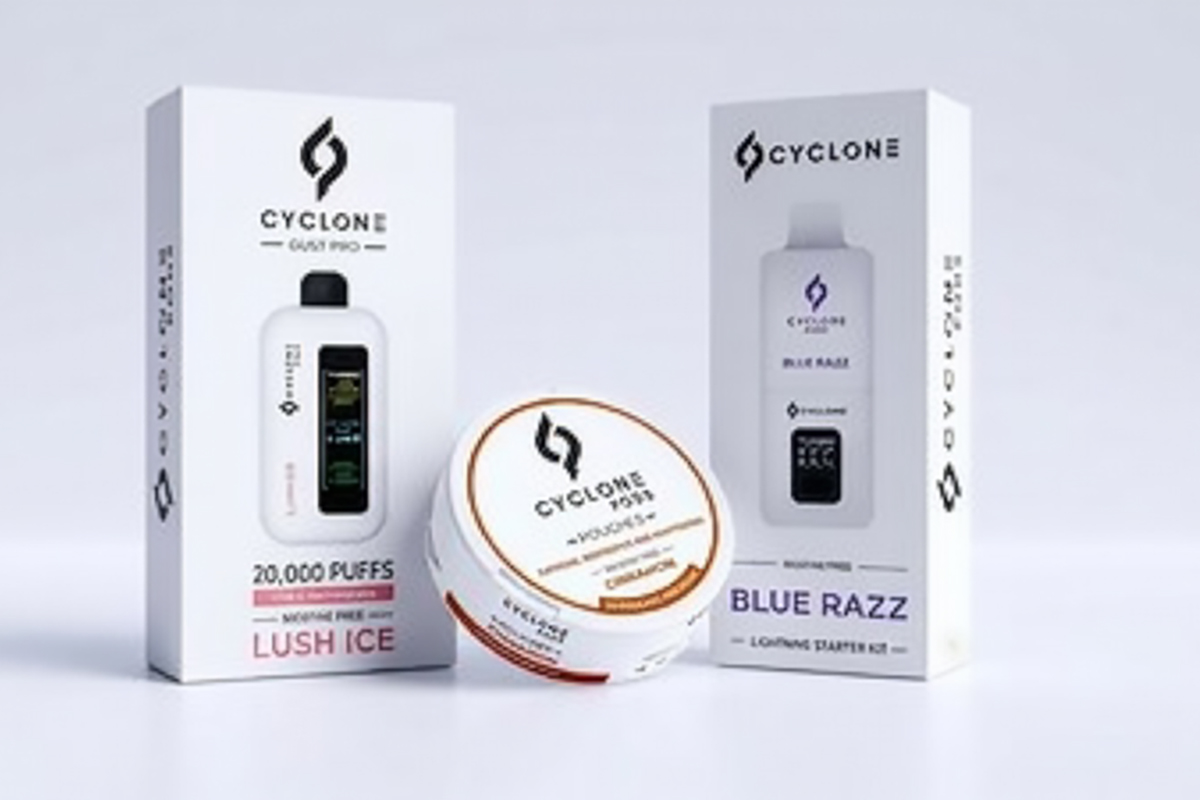 Cyclone Publishes Nicotine-Free Vape, Pouch Data