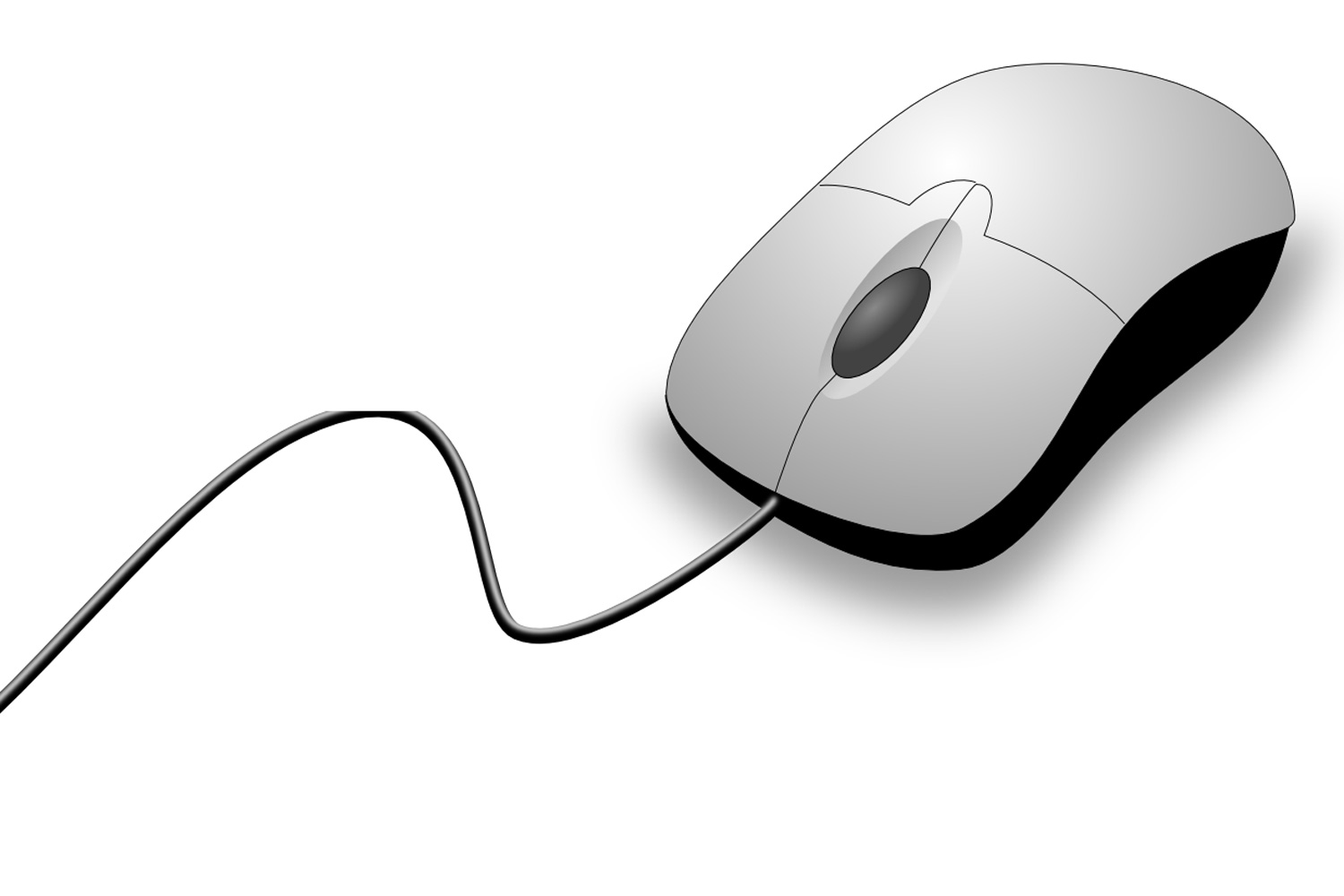 Компьютерная мышь рисунок сбоку
