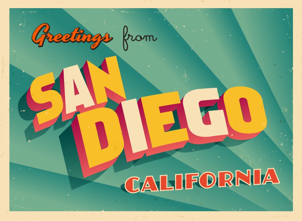 Greetings from San Diego, California, postcard